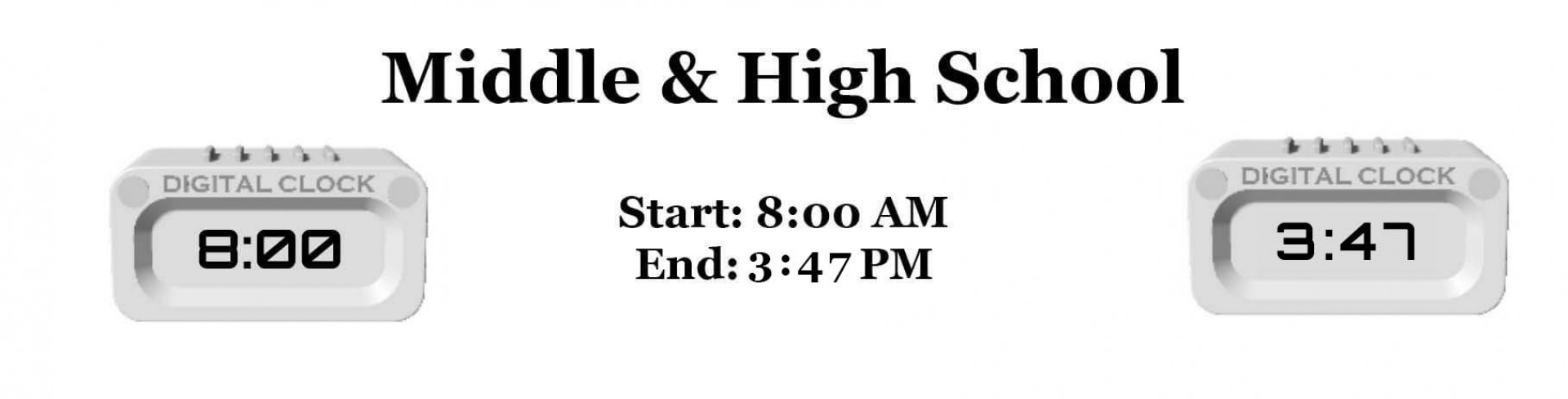 Proposed Middle School & High School Start and End Time: 8:00 am to 3:47 pm