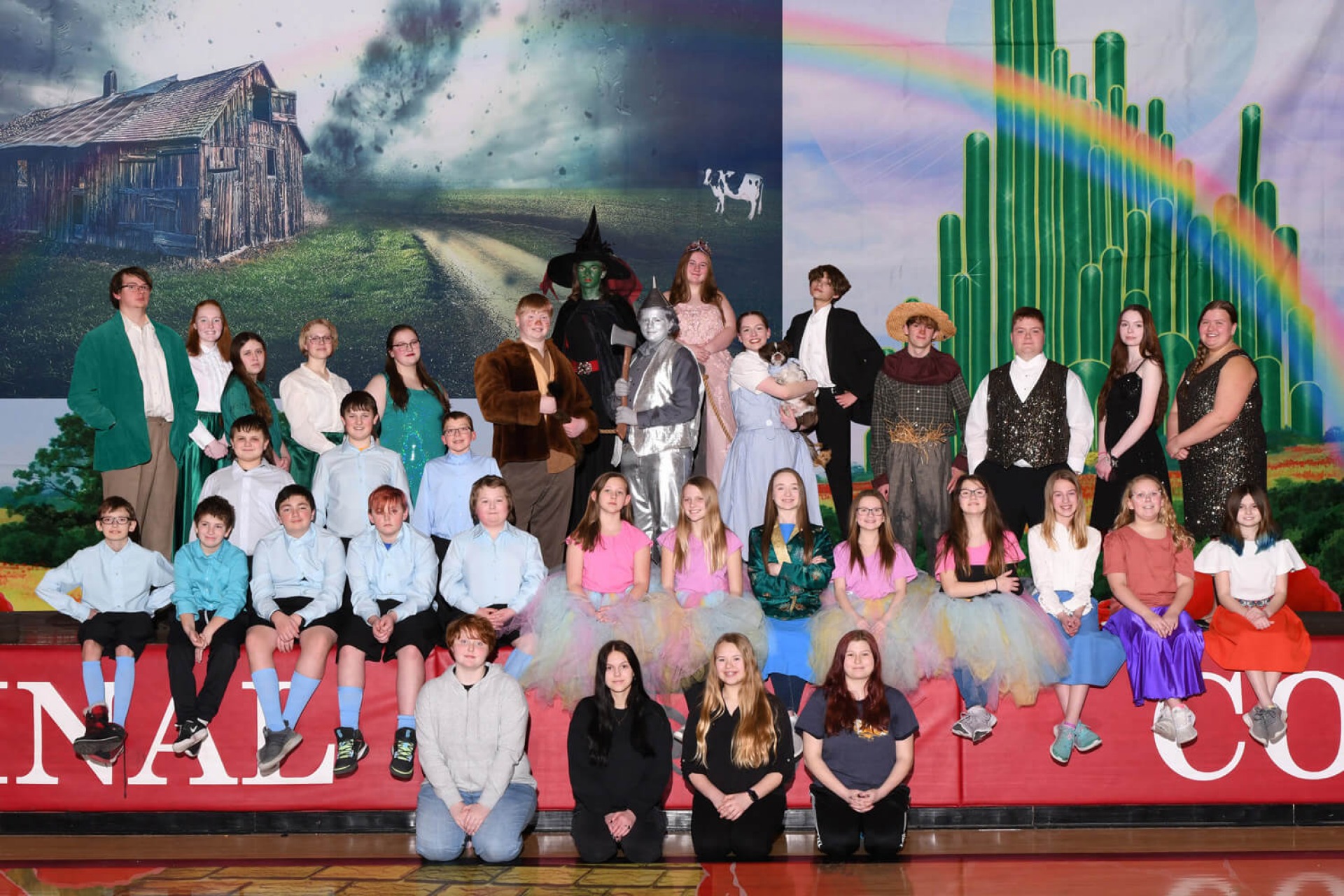 The Cardinal Community School District cast of the Wizard of Oz