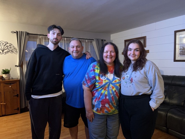 Mrs. Laura DePrizio, new 4th grade special education teacher at Cardinal, with her husband and two children.