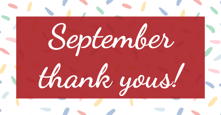 September Thank Yous
