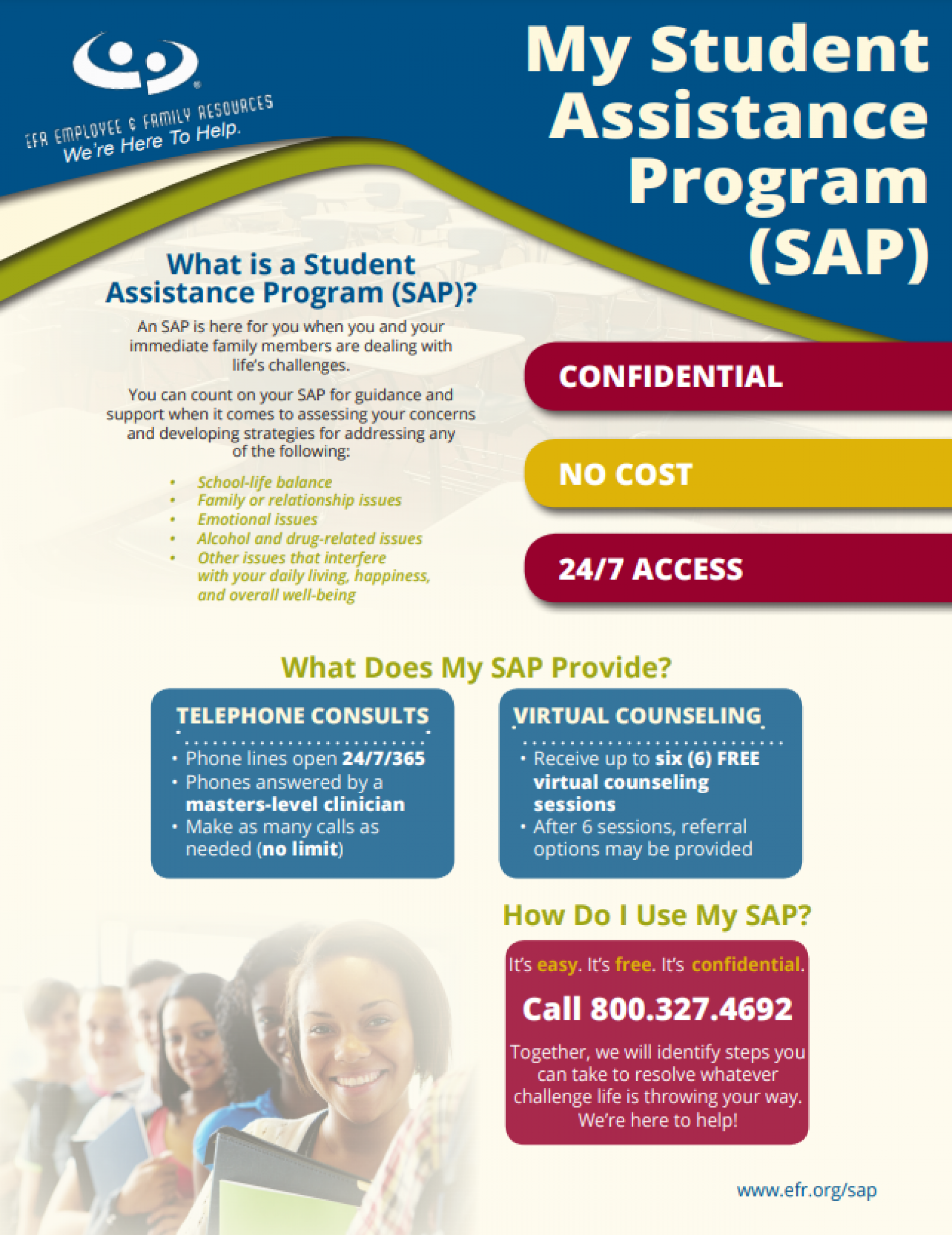 SAP Flyer - Student Assistance Program Image